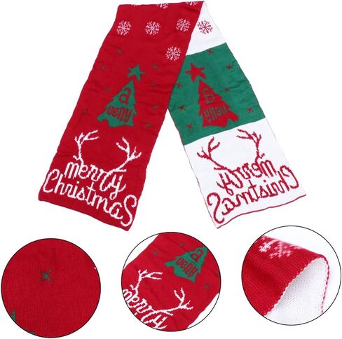 1pc Warm Deer Pattern Xmas Scarf for Cozy and Fashionable Neck Wrap for Christmas Dress-up for Boys and Girls in Saudi Arabia
