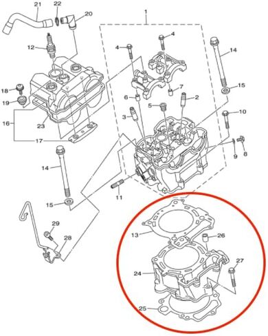 مجموعة طوقا مكبس الأسطوانة تناسب Yamaha YFZ450R (2009-2020) 95 مم نسخة خاصة in Saudi Arabia