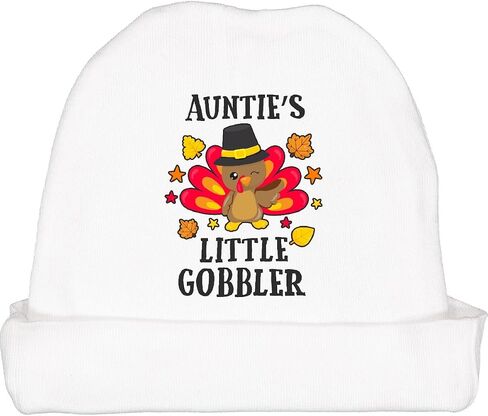 inktastic Auntie's Little Gobbler مع تركيا ويترك قبعة قبعة صغيرة in Kuwait