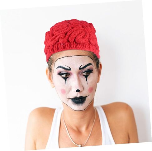 Garneck 3pcs يدوي شكل الدماغ قبعة مزحة لجميع القديسين فريدة من نوعها مخيفة المتماسكة الملحقات مواد دافئة للحفلات والتجمعات in Saudi Arabia