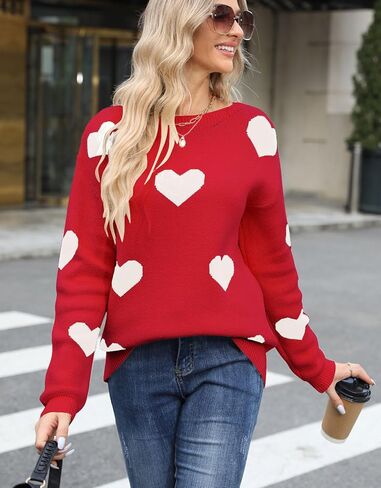 نساء القلوب اللطيفة سترات بلوفر سترات طويلة الأكمام in Kuwait