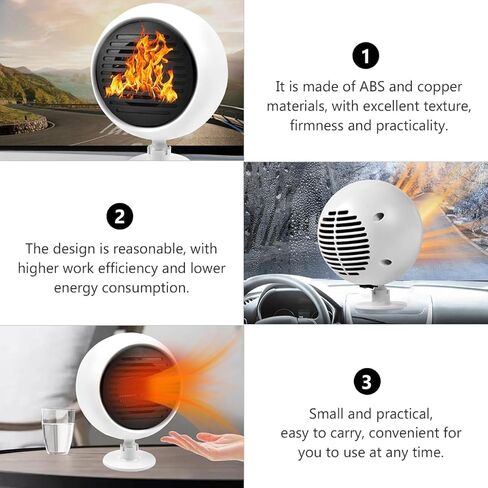 Eringogo 1PC Defogger Defogger Heater Heater للمركبات للزجاج الأمامي فعال تصميم آمن ودائم لإزالة الضباب السريع لقيادة الطقس البارد in Saudi Arabia
