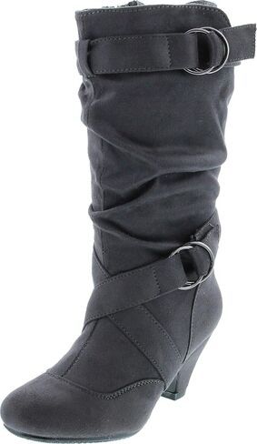 Link Little Girl's Pauline-38 Kitten Heel Boots with Decorative in Saudi Arabia