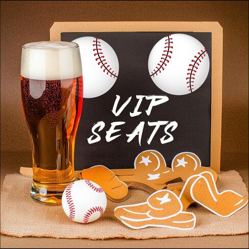 100Pcs 6In Paper Baseball Party Cutouts with 100Pcs Glue Points,Baseball Cut Outs Bulletin Board Decorations for Baseball Party Theme Sport Birthday Classroom Party Decor Supplies in Saudi Arabia