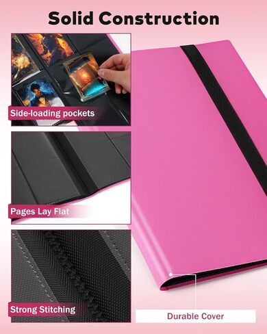 Cardking Card Binder ، 2 Pack 9 Mobilets with 40 Sheets 720 Loading Trading Card Card Collection Collection Binder Baseball Football Basket Card Binder for Games Sports Cards (Black) in Kuwait