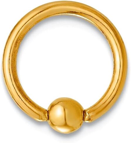 JewelryWeb 1.4mm 14k Solid Yellow Gold 16 Gauge Polished Septum Cartilage Ring Body Piercing-Ring for Women in Saudi Arabia
