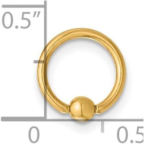 JewelryWeb 1.4mm 14k Solid Yellow Gold 16 Gauge Polished Septum Cartilage Ring Body Piercing-Ring for Women in Saudi Arabia