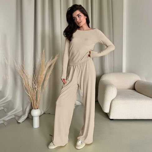 3-Piece Loungewear Set, Knit Pajamas with Long Cardigan, Pink in Saudi Arabia