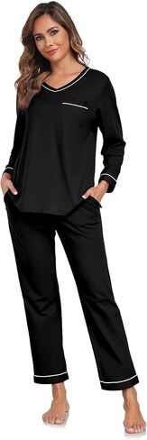 EA's Secret Women's Cotton Cotton Pajama مجموعات صيف طويلة الأكمام PJS مجموعات قميص وملابس النوم الناعمة in Kuwait