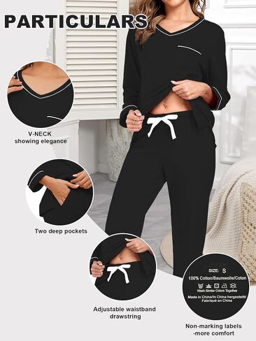 EA's Secret Women's Cotton Cotton Pajama مجموعات صيف طويلة الأكمام PJS مجموعات قميص وملابس النوم الناعمة in Kuwait
