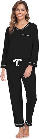 EA's Secret Women's Cotton Cotton Pajama مجموعات صيف طويلة الأكمام PJS مجموعات قميص وملابس النوم الناعمة in Kuwait