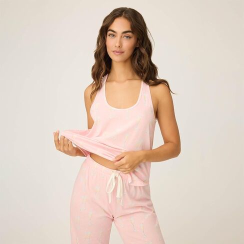 PJ Salvage Women's [Amazon Exclusive] Cool Touch Jersey Open Leg 2 قطعة PJ in Saudi Arabia
