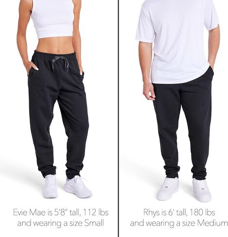 Jogger Sweatpants المرخص رسميًا للجنسين للرجال والنساء مع جيوب الشعار الأساسي الشعار هيذر مجموعة هيذر in Saudi Arabia