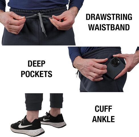 Jogger Sweatpants المرخص رسميًا للجنسين للرجال والنساء مع جيوب الشعار الأساسي الشعار هيذر مجموعة هيذر in Saudi Arabia