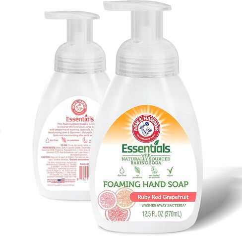 Arm & Hammer 6 Pack Foaming Hand Soap for Skin Cleaning - Ruby Red Grapefruit Scent - Hand Soap Pump with Aloe Vera & Different Ingredients 12.5 Fl Oz (370mL) in Kuwait