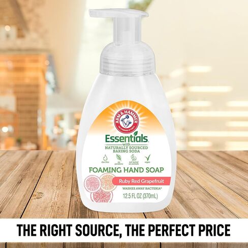 Arm & Hammer 6 Pack Foaming Hand Soap for Skin Cleaning - Ruby Red Grapefruit Scent - Hand Soap Pump with Aloe Vera & Different Ingredients 12.5 Fl Oz (370mL) in Kuwait