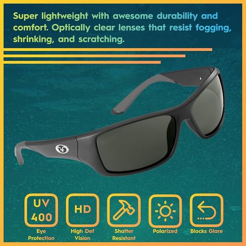 Flying Fisherman 7391BS-250 Triton Polarized Sunglasses, Matte Black Frame, Smoke Bifocal Reader +2.50, Large in Saudi Arabia