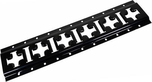 Mytee Products 8 Pack 5 ft X Track Tie Down Rail, ETrack Rail with Horizontal & Vertical Slots, Black Powder Coated Finish 12 Gauge Steel - Allows E-Track Straps in Horizontal or Vertical Alignment in Saudi Arabia
