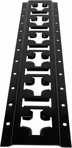 Mytee Products 8 Pack 5 ft X Track Tie Down Rail, ETrack Rail with Horizontal & Vertical Slots, Black Powder Coated Finish 12 Gauge Steel - Allows E-Track Straps in Horizontal or Vertical Alignment in Saudi Arabia