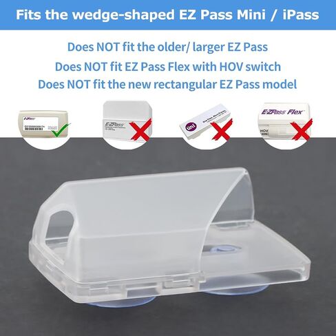 2 حزم EZ PASS حامل للزجاج الأمامي ، حامل EZPASS CLEAR مع أكواب شفط قوية ، قوس TOLL-Pass Toll Toll Pass آمن لـ EZPASS/IPASS (الحجم: 2 عبوات) in Kuwait