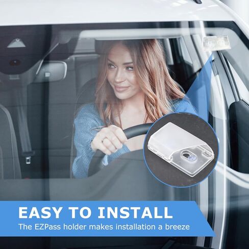 2 حزم EZ PASS حامل للزجاج الأمامي ، حامل EZPASS CLEAR مع أكواب شفط قوية ، قوس TOLL-Pass Toll Toll Pass آمن لـ EZPASS/IPASS (الحجم: 2 عبوات) in Kuwait