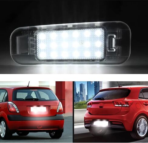 Xenon White Lucky Light ، استبدال التجميع LP ، مجموعة ضوء لوحة السيارة ، متوافق مع Kia Rio 3 UB Sedan/QB Russia متوافق مع Kia K2 Rio 2 JB/Rio5/Pride/Rio Xcite in Saudi Arabia