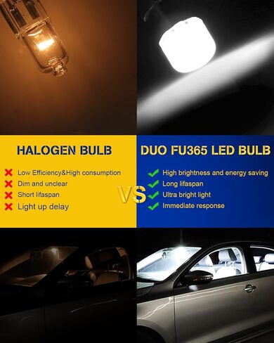 BA9S LED LED WHITE ، 12-24V NONPOLARITY 1895 53 57 LED CAR BULB للسيارة الداخلية قبة خريطة لوحة القفازات مصباح قفاز ، شاشة Bingo لوح ، ضوء القطار ، المصباح الكهربائي للمنزل (8 أجزاء) in Kuwait