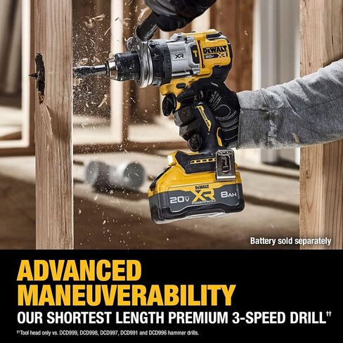 Dewalt 20V Max XR 1/2 بوصة مثقاب مطرقة اللاسلكي ، أداة عارية فقط (DCD1007B) in Saudi Arabia