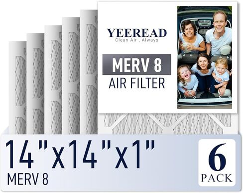 14 × 18 × 1 مرشحات هواء MERV 13، 6 عبوات، الحجم الفعلي: 13.7 بوصة × 17.7 بوصة × 0.75 بوصة، تصميم مطوي مع وسائط مرشح مُحسّنة لترشيح فائق، مثالي لأنظمة التدفئة والتهوية وتكييف الهواء والتيار المتردد والأفران in Saudi Arabia