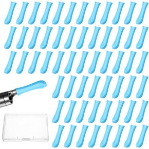 60PCS Ear Camera Replacement Tips, Silicone Suear Replacement Tips for Wet/Dry Ear Cleaning, Ears Cleaner Tip, for Teens and Adults Ears Removal Endoscope, Blue in Kuwait