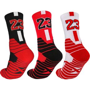 Elite Basketball Socks 3 Pair - Moisture-Wicking Arch Support Crew Sock for Men/Women, Running Athletic Socks in Saudi Arabia