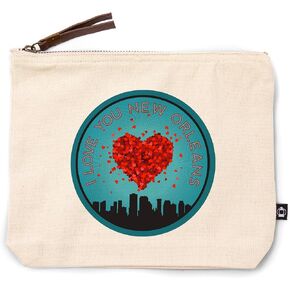 Lantern Press I Love You New Orleans ، Louisiana ، 100 ٪ Cotton Zipper Pouch ، ملحق السفر ، GO BAG in Kuwait
