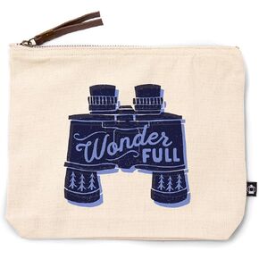 Lantern Press Outdoor More ، Wonder Full ، 100 ٪ Cotton Zipper Pouch ، ملحق السفر ، Go Bag in Kuwait