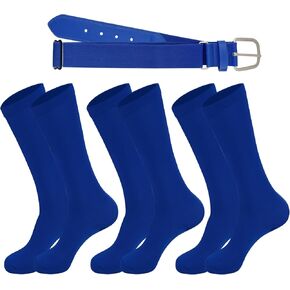 boy baseball/softball socks & belt set, youth soccer socks(3 Pairs of Socks and 1 Belt in Kuwait