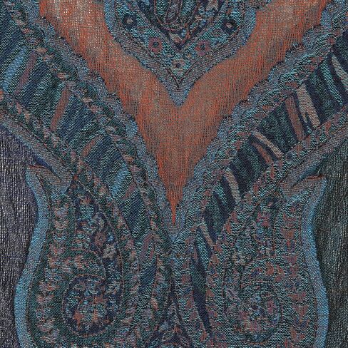 NOVICA Artisan Handmade Jacquard Wool Shawl Fringed Accessories Multicolor Jaquard India Floral 'Paisley Underground' in Kuwait