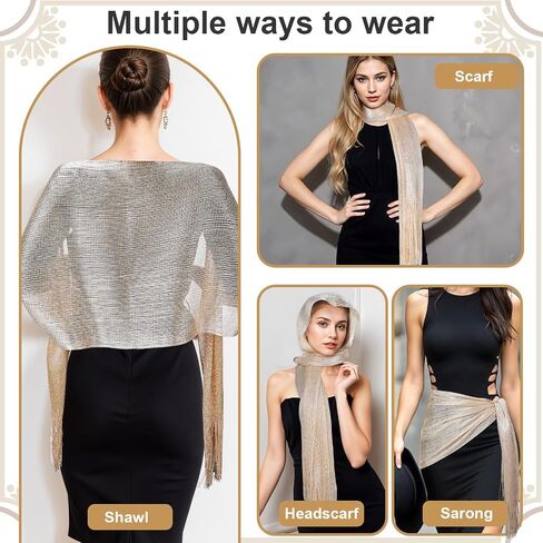 Jeffdad Women Shawls and Wraps for Evening Dress, Sparkling Shawls Wraps for Evening Dresses Party Wedding Bride Bridesmaid in Saudi Arabia