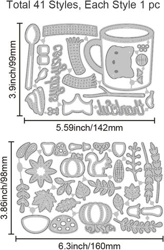 GLOBLELAND Autumn Pumpkin Harvest Cutting Dies for DIY Scrapbooking Metal Fall Pumpkin Die Cuts Embossing Stencils Template for Paper Card Making Decoration Album Craft Decor in Saudi Arabia
