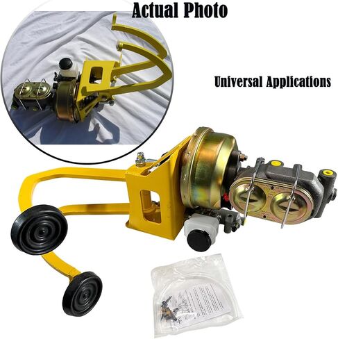 7" Universal Power Brake Booster Master Cylinder Assembly for Most Street Rod Car and Truck Ford, Chevy, Plymouth, Olds, Buick, and Studebaker W/Clutch Pads for Disc/Disc/Disc/Drum in Saudi Arabia