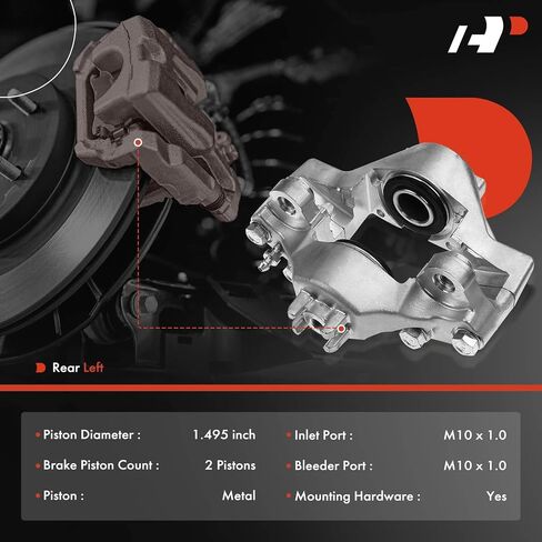 A -premium Disc -Disc -alser Assemberbly متوافق مع نماذج سوبارو المختارة - Impreza WRX Limited/WRX TR 2006-2007 2.5L - جانب السائق الأيسر الخلفي in Saudi Arabia