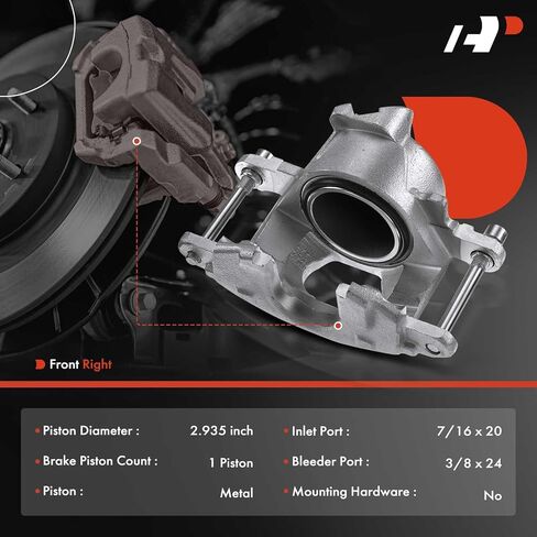 مجموعة الفرجار الفرامل قرص A -premium بدون قوس متوافقة مع طرازات Chevy و Cadillac و Buick و GMC و Oldsmobile & Pontiac - Malibu ، Camaro ، Caprice ، Impala ، Lesabre ، Regal in Saudi Arabia