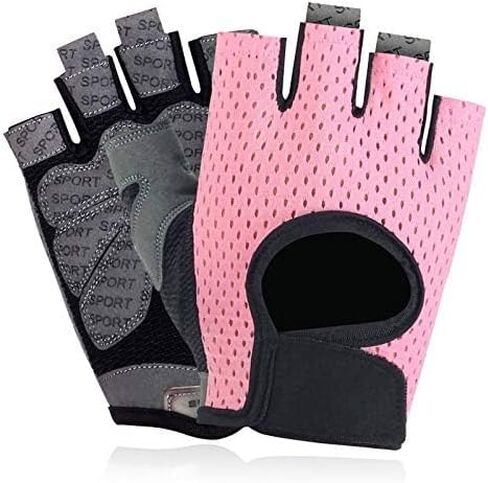 LONGU Workout Gloves, Breathable, Non-Slip, Silica Gel Grip, Exercise Gloves, Men and Women for Weightlifting,Yoga, Dumbbell, Bodybuilding, Sport, Black in Saudi Arabia