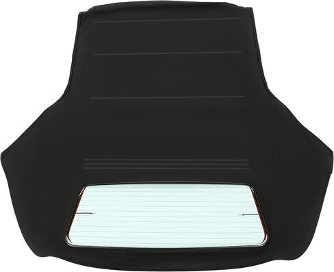 قمة ناعمة قابلة للتحويل Kuafu متوافقة مع 2000-2006 BMW 3 Series E46 Black Sailcloth Vinyl Top مع نافذة زجاجية مدفأة صافية in Saudi Arabia