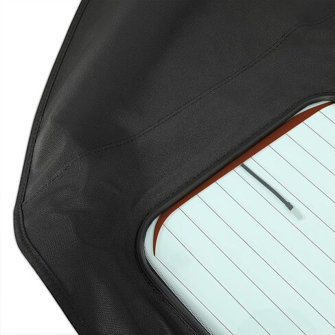 قمة ناعمة قابلة للتحويل Kuafu متوافقة مع 2000-2006 BMW 3 Series E46 Black Sailcloth Vinyl Top مع نافذة زجاجية مدفأة صافية in Saudi Arabia
