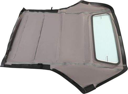 قمة ناعمة قابلة للتحويل Kuafu متوافقة مع 2000-2006 BMW 3 Series E46 Black Sailcloth Vinyl Top مع نافذة زجاجية مدفأة صافية in Saudi Arabia