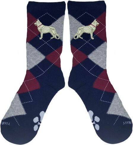 Embroidered Unisex Argyle Socks - Comfortable and Fashionable Socks for Men and Women in Saudi Arabia