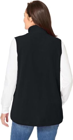 امرأة ضمن زائد الحجم zip-pront microfleece سترة طواف طويلة الصوف in Saudi Arabia