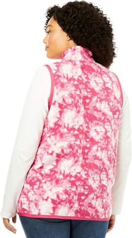 امرأة ضمن زائد الحجم zip-pront microfleece سترة طواف طويلة الصوف in Kuwait
