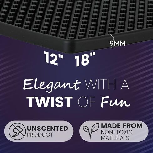 Premium Rubber Bar Mat 18" X 12" 1cm Thick Anti-Skid Non-Toxic Rubber Bar Mats for Countertop, Home Bar, Restaurants - Best Bar Spill Mat for You in Saudi Arabia