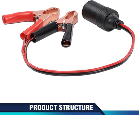 PIT66 12V Battery To Cigarette Lighter Car Socket Power Adapter, Compatible with ANY 12V Car Accessory/ 12-Volt Batteries Car/Truck/RV/Motorcycle/Boat Batteries in Saudi Arabia