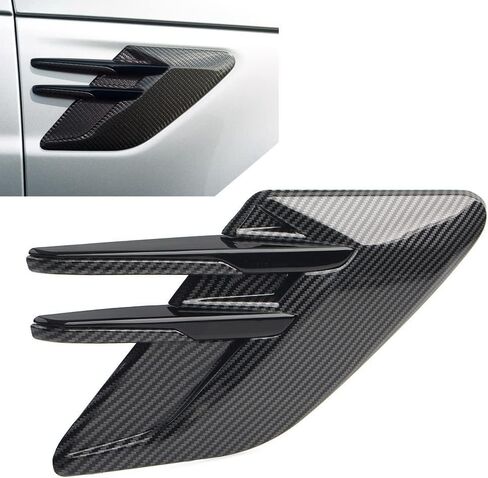 Gzyf Air Flow Pumper Side Side Vent Decal Cover Decoration ، Side Carbons Side Vent Flow Fender Sticker for Land Rover for Range Rover Sport L494 Daceelift Models 2018-2022 (ألياف الكربون) in Saudi Arabia